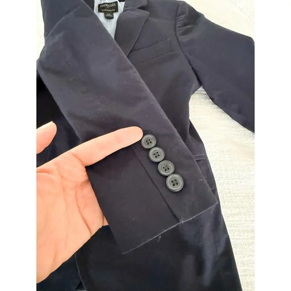 Crewcuts Factory‎ | NWT Boys' Thompson Flex Chino Suit Jacket Dark Pacific | 4-5